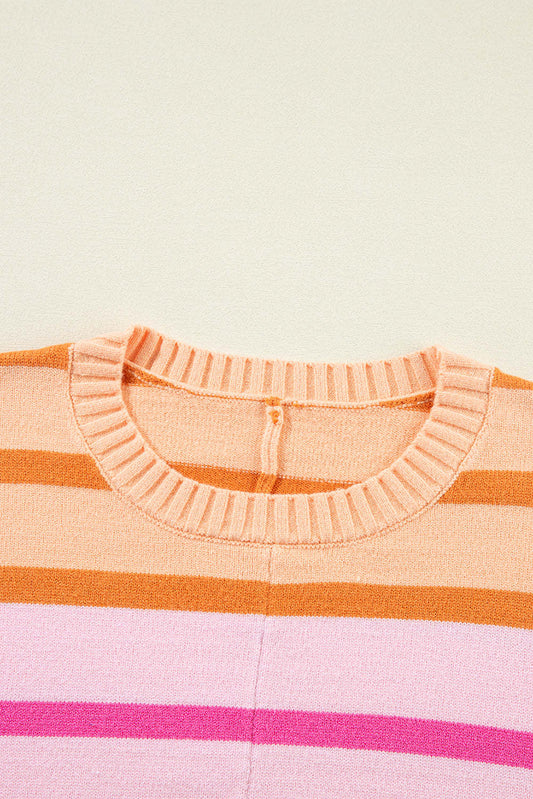 Threaded Pear Sophia Ribbed Edge Loose Sweater