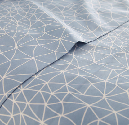 Geometric Maze Blue-