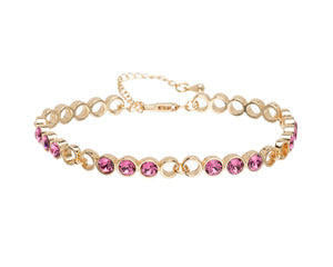 Goldtone & Rose Pink-
