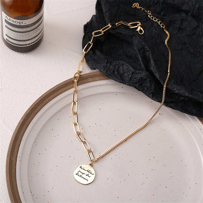 Goldtone Coin Pendant Necklace