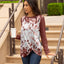 Rust and White Floral Print
