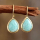 Aqua Blue / Goldtone