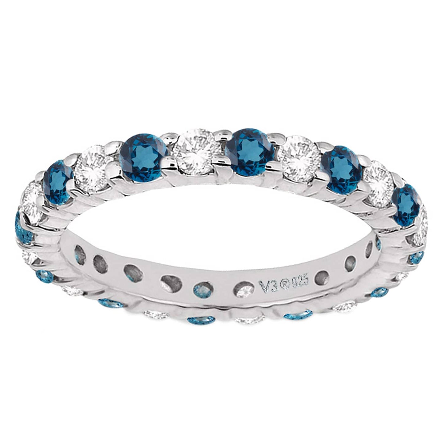 Blue, White-