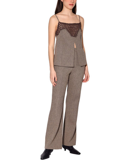 BROWN HERRINGBONE-