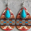 Turquoise, Red, Brown
