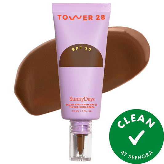 SunnyDays Tinted Sunscreen Foundation SPF 30 - Natural Finish, Vegan, Gluten-Free, Cruelty-Free