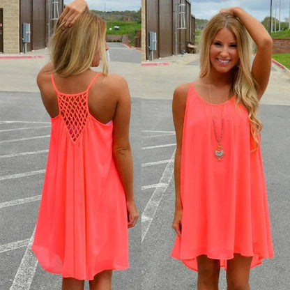 Seaside Dream Chiffon Sundress - Effortless Elegance for Sunny Days