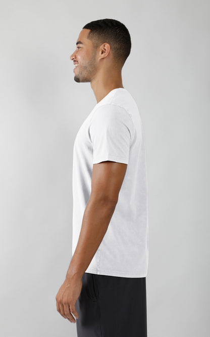 Mens Silicon Washed Pima Cotton Crew Neck Tee