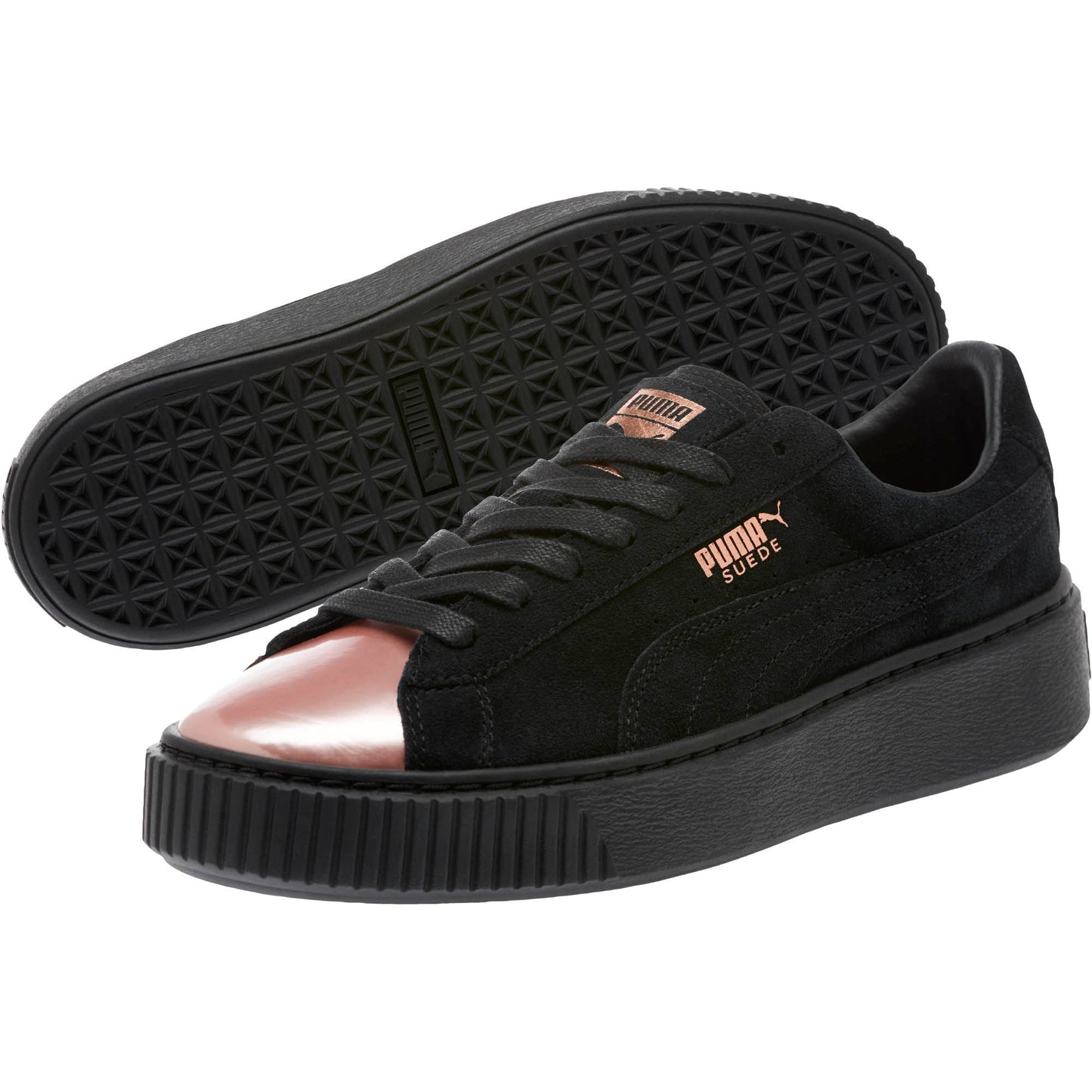 Women's Puma Suede Platform Rose Gold