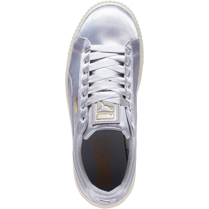 Puma Women's Basket Platform Satin Sneakers