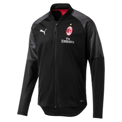 Puma Men's Ac Milan Stadium Poly Jacket W/ Sponsor Jackets