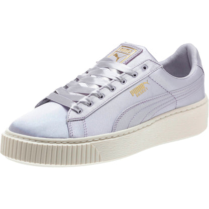 Puma Women's Basket Platform Satin Sneakers