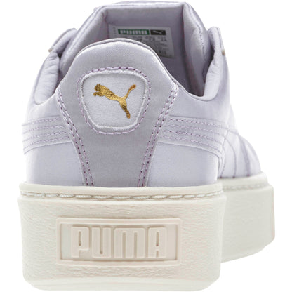 Puma Women's Basket Platform Satin Sneakers
