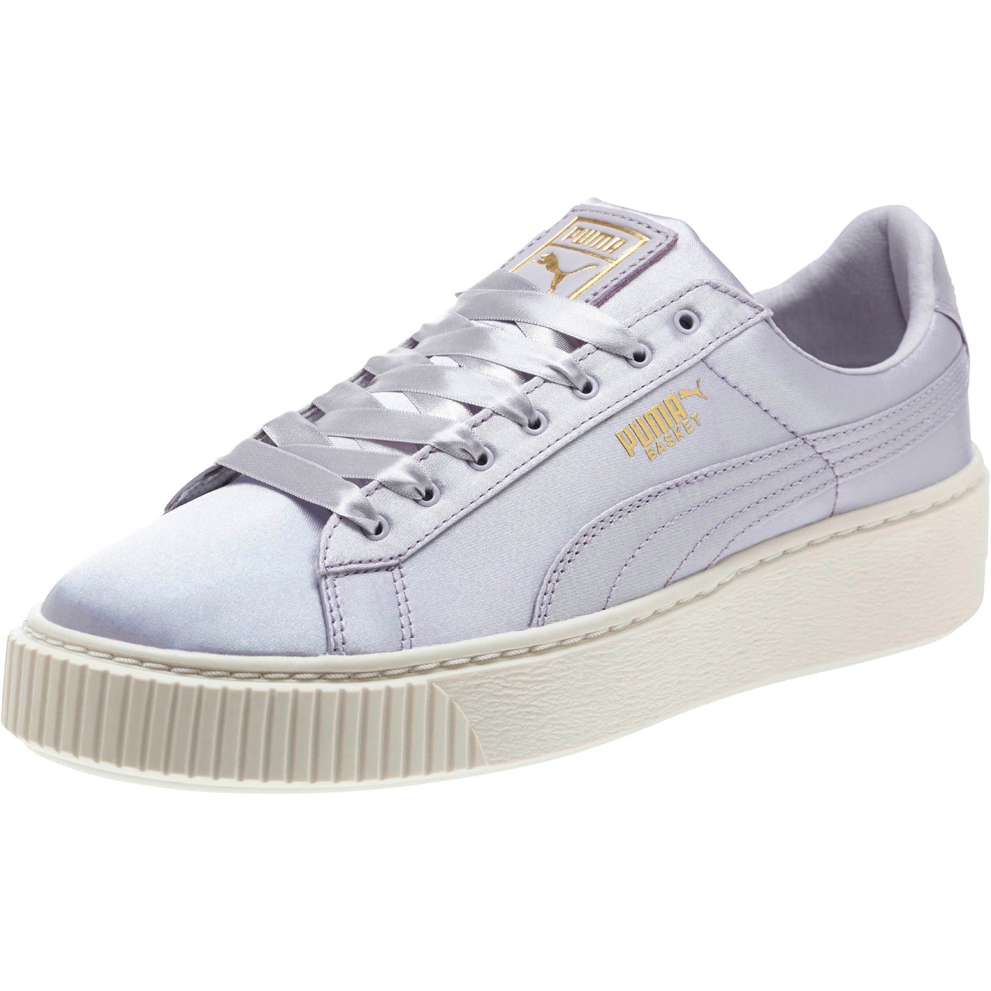 Women's Puma Basket Platform Satin