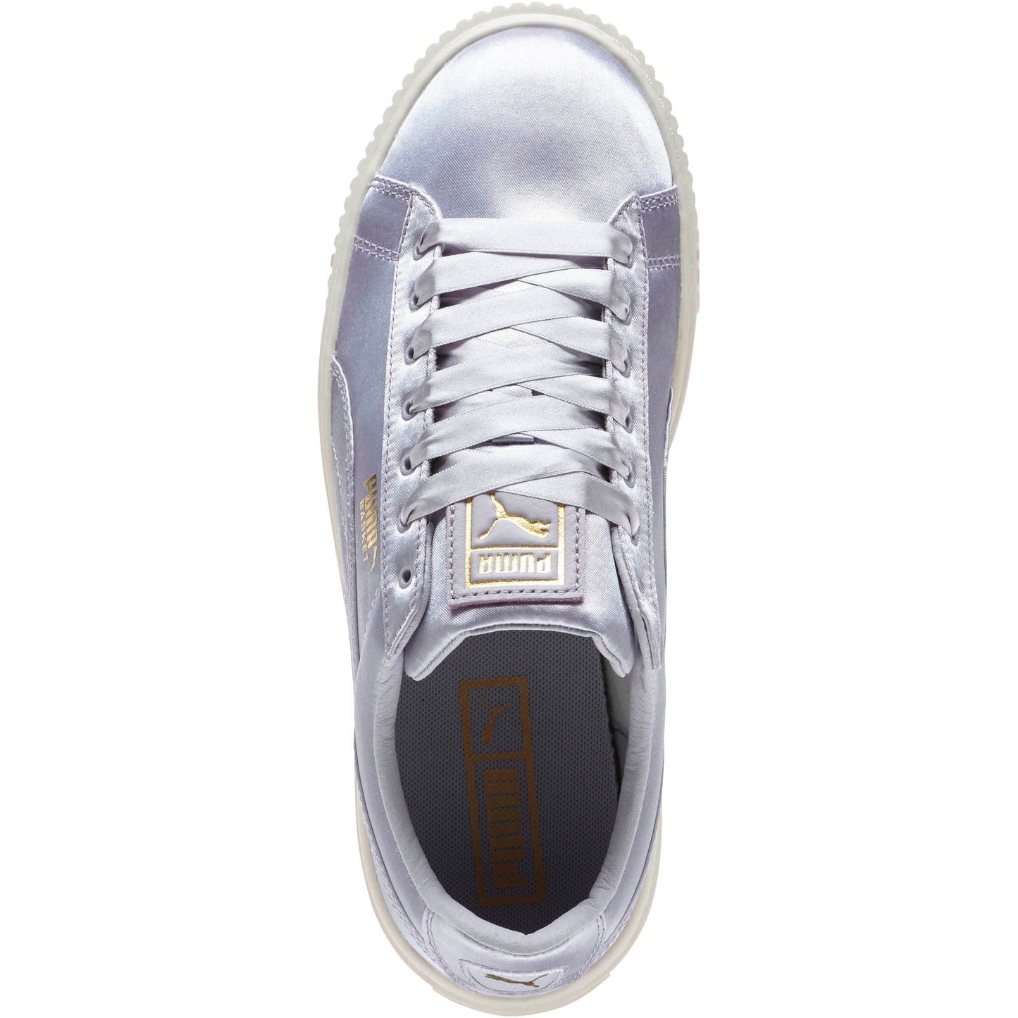 Women's Puma Basket Platform Satin