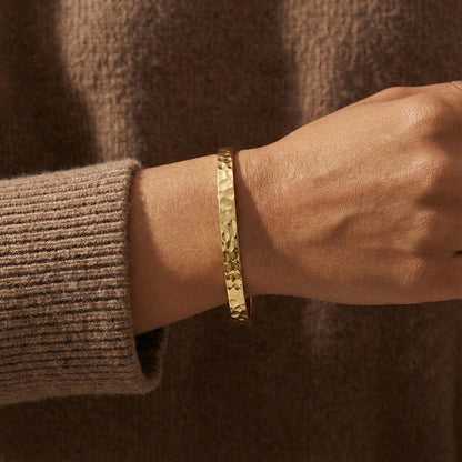 Mint & Lily Hammered Gold Cuff Bracelet