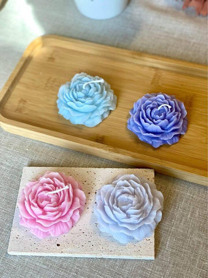 Peony blossom soy wax candle