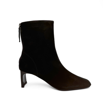 Harlow Suede Booties - Black