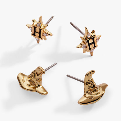 Harry Potter™ Hogwarts & Sorting Hat Earring Set of 2