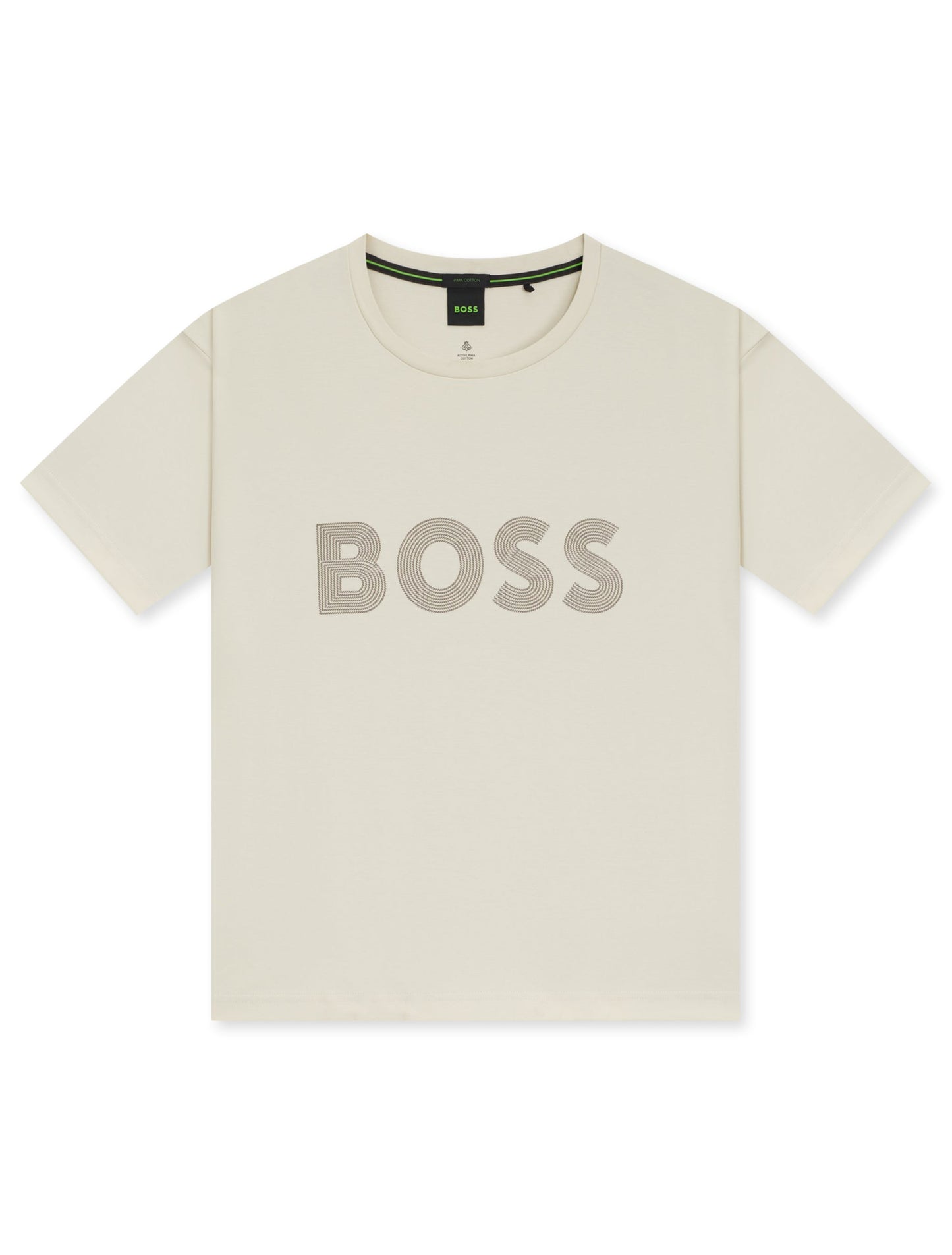 Boss Green Logo Future Tee - Cream