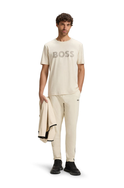 Boss Green Logo Future Tee - Cream