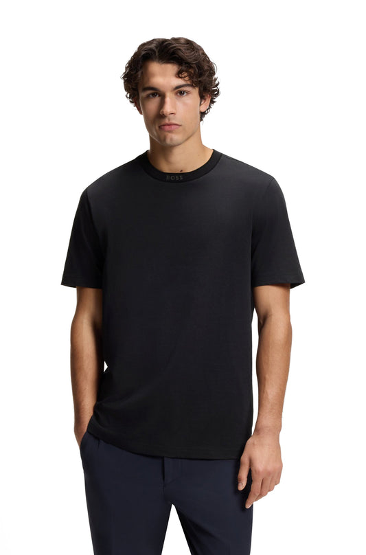 Boss Green Logo Crewneck Tee - Black