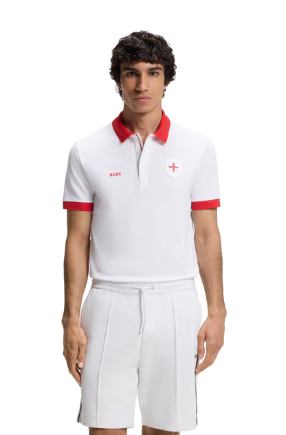 Boss Green England Polo - White