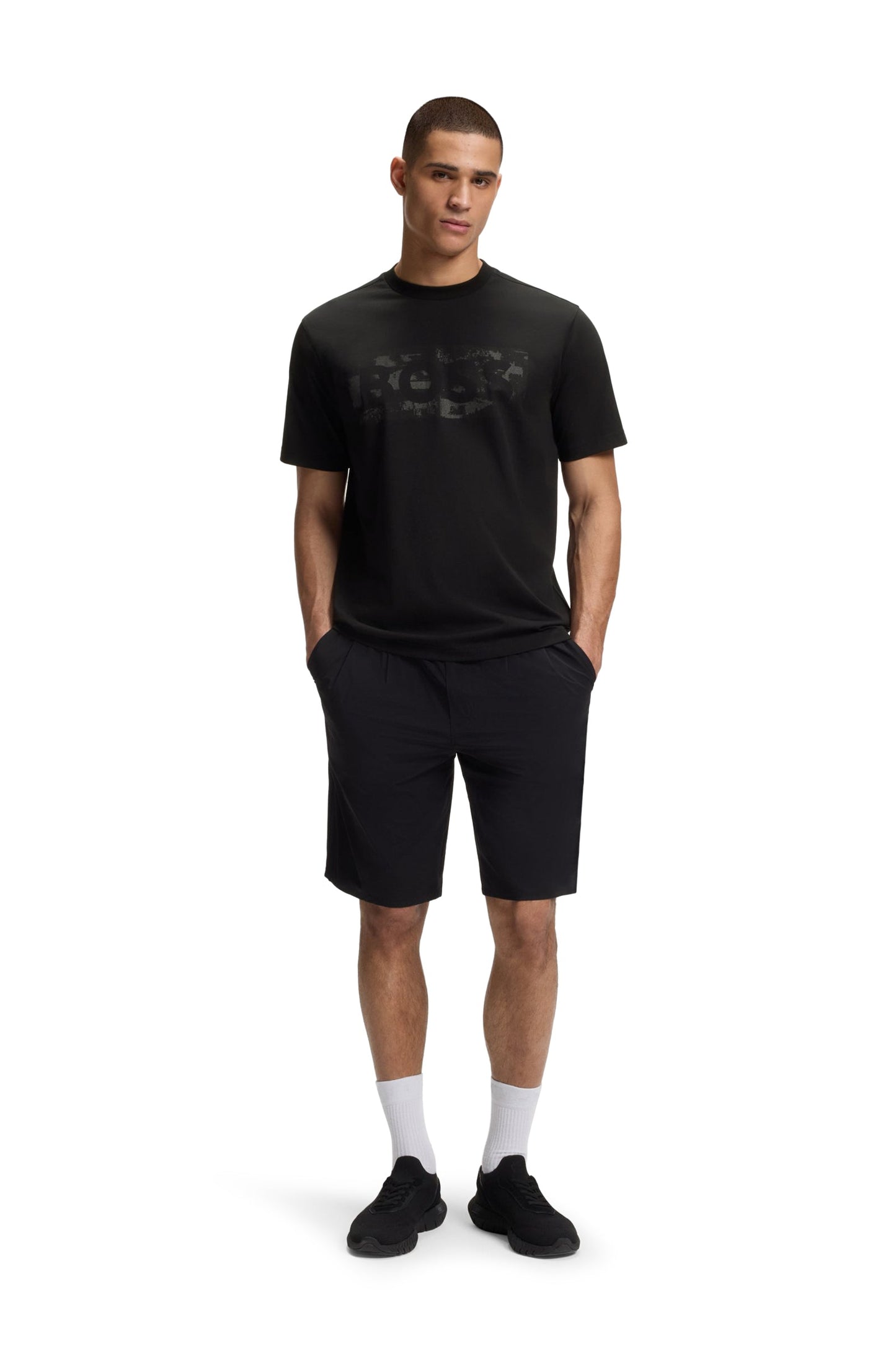 Boss Green Globe Logo Tee - Black