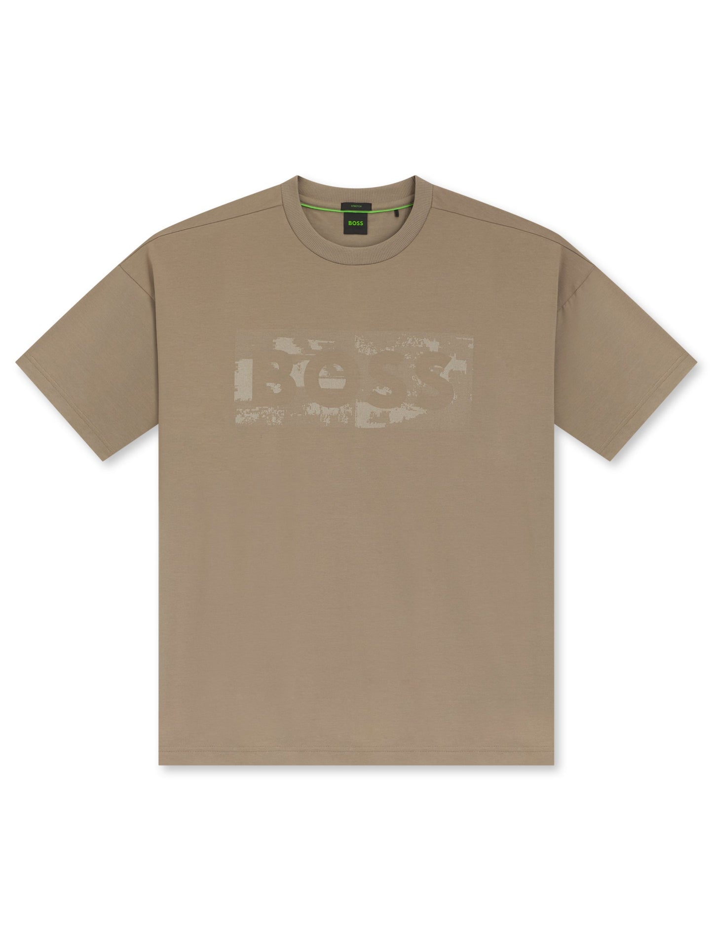 Boss Green Globe Logo Tee - Light Brown