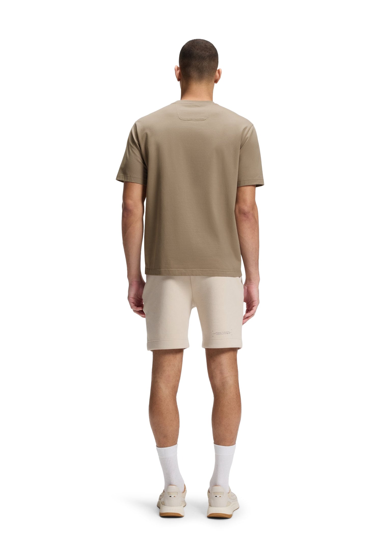 Boss Green Globe Logo Tee - Light Brown