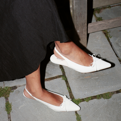 Montecito Slingback Kitten Heels - Bone