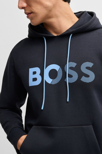 Boss Soody Tape Logo Hoodie - Navy
