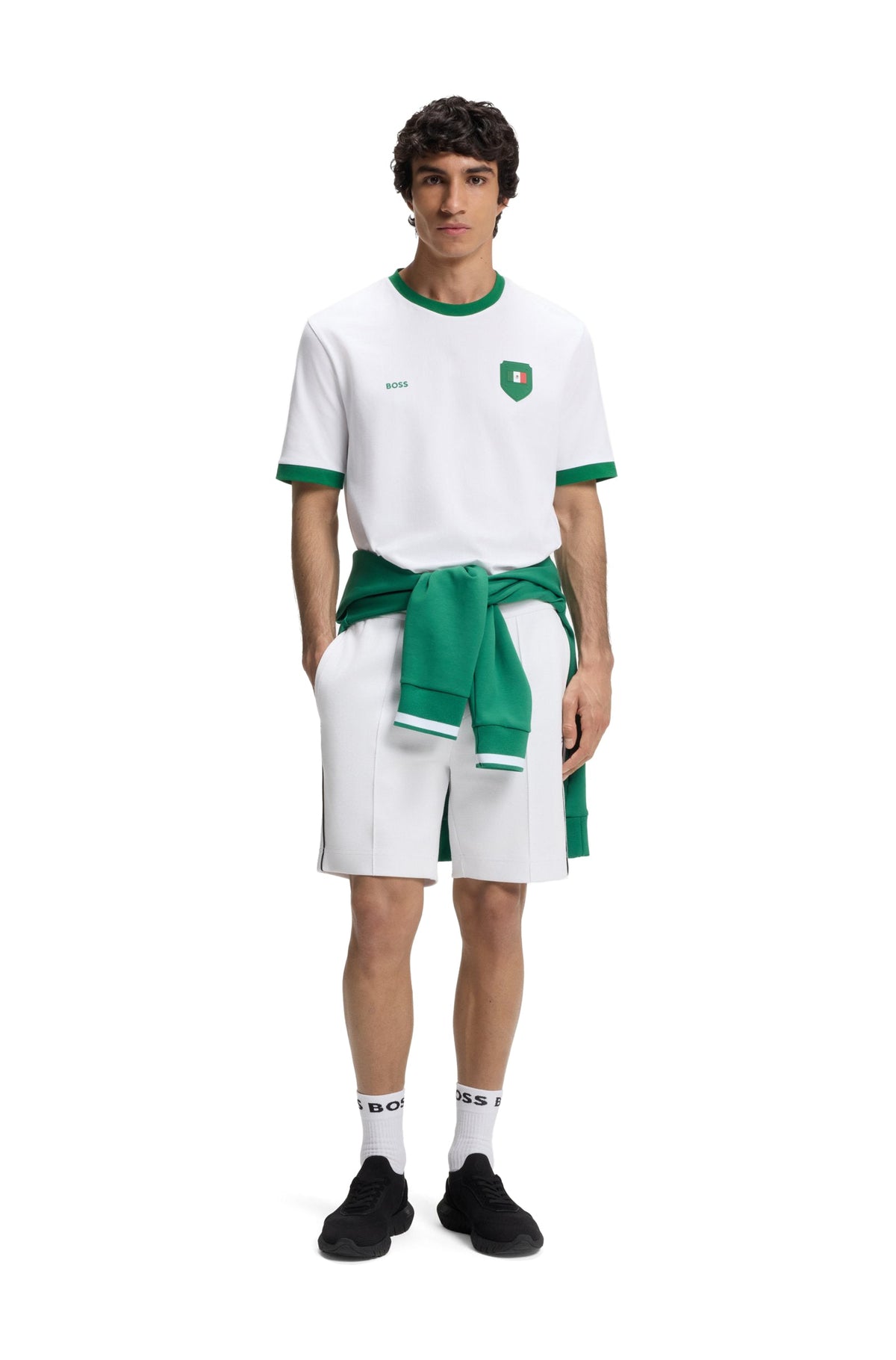Boss Green Mexico Cotton Stretch Tee - White