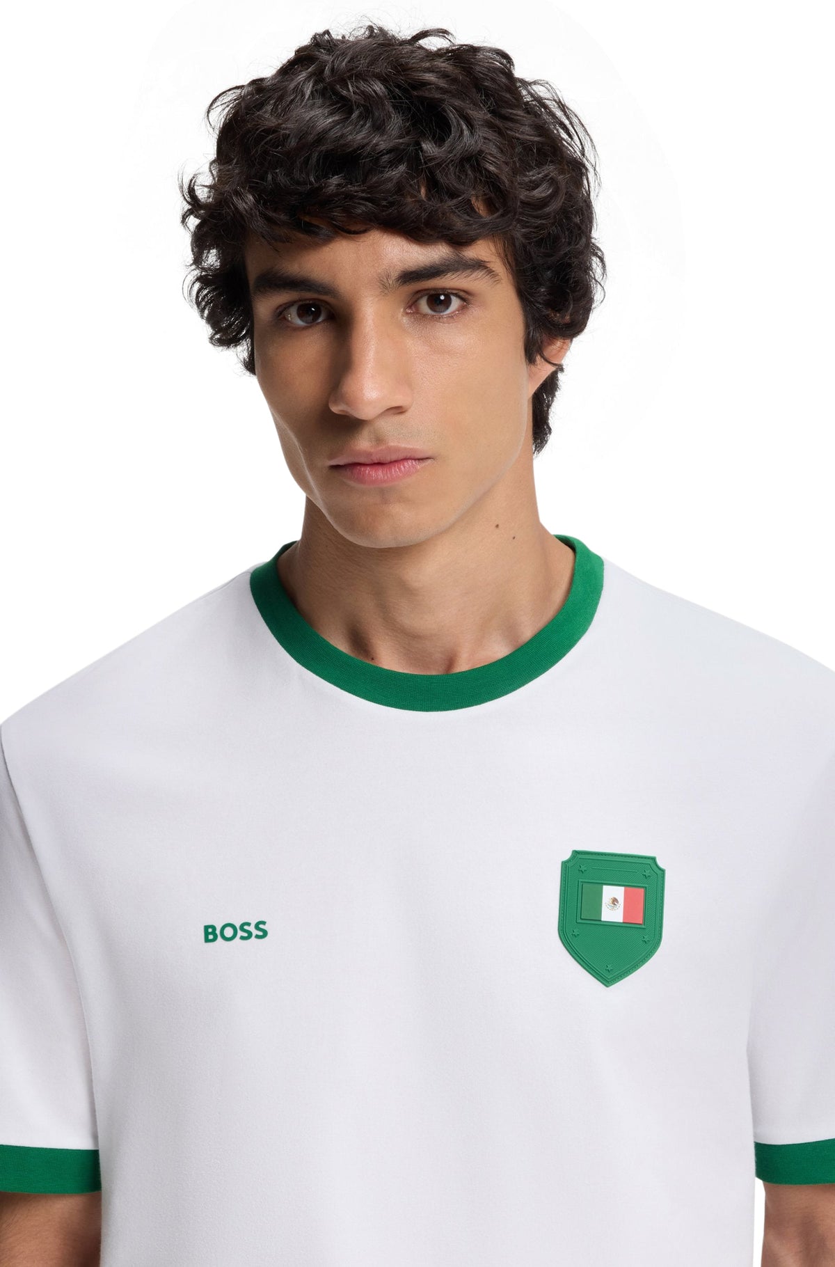 Boss Green Mexico Cotton Stretch Tee - White