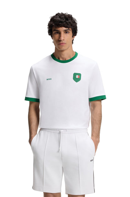 Boss Green Mexico Cotton Stretch Tee - White