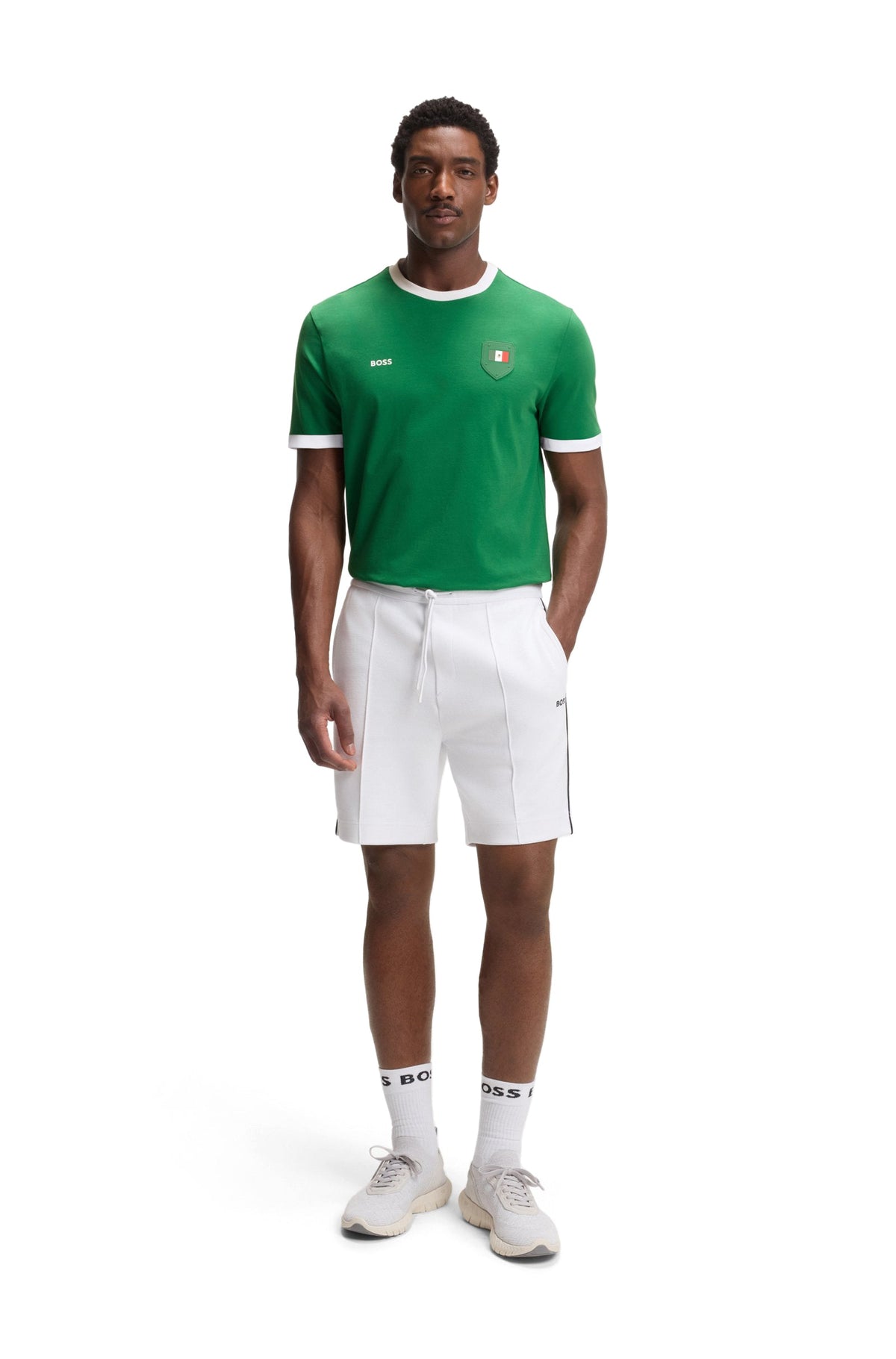 Boss Green Mexico Cotton Stretch Tee - Green