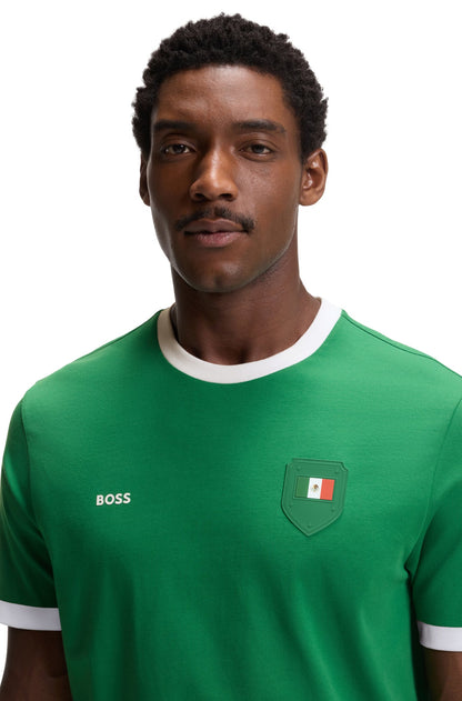 Boss Green Mexico Cotton Stretch Tee - Green