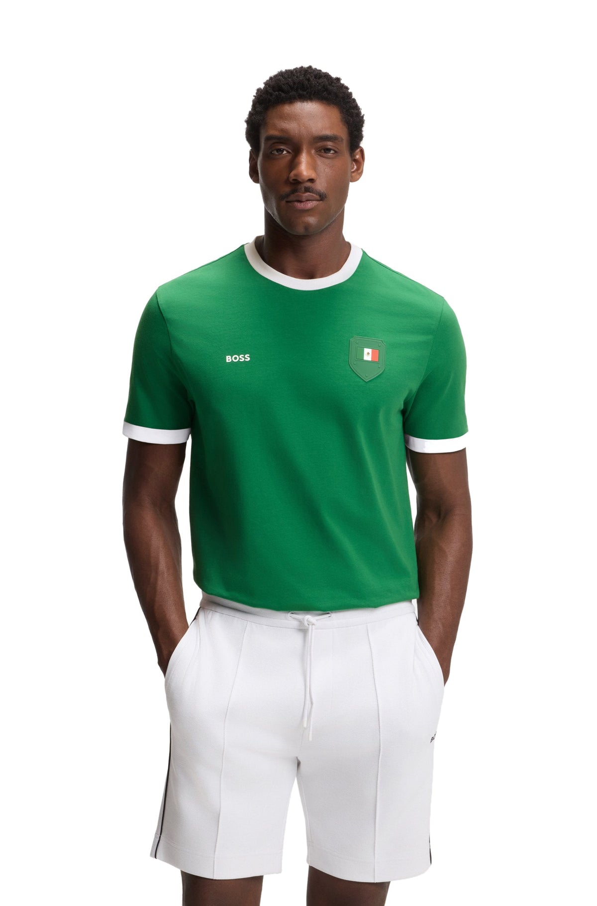 Boss Green Mexico Cotton Stretch Tee - Green