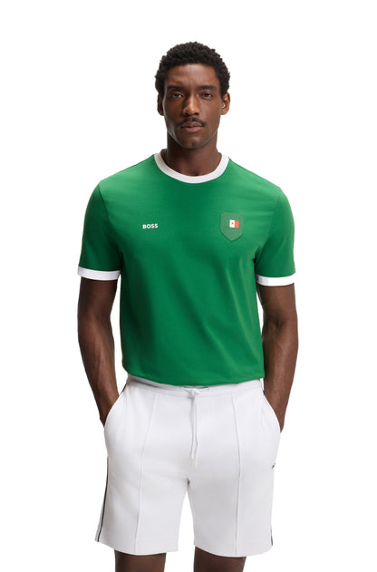 Boss Green Mexico Cotton Stretch Tee - Green
