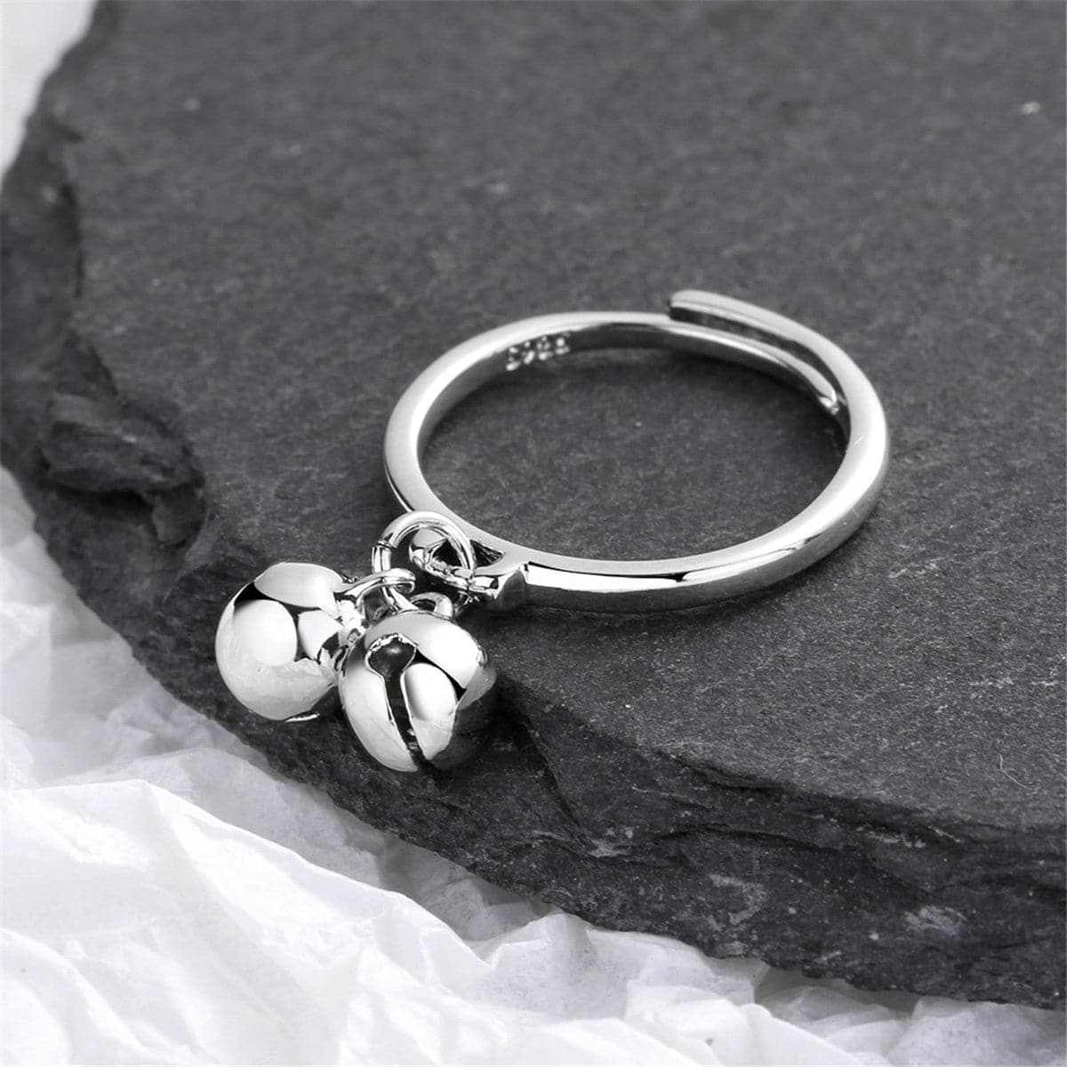 Silvertone Double Bell Adjustable Ring