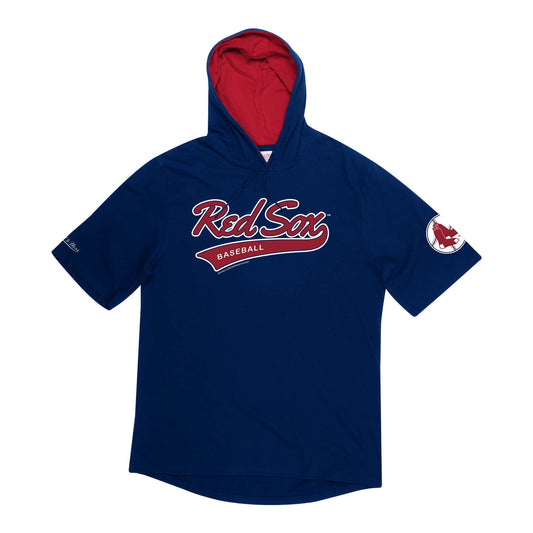 Mitchell & Ness Men's MLB Short Sleeve Hoody Boston Red Sox Hoodies