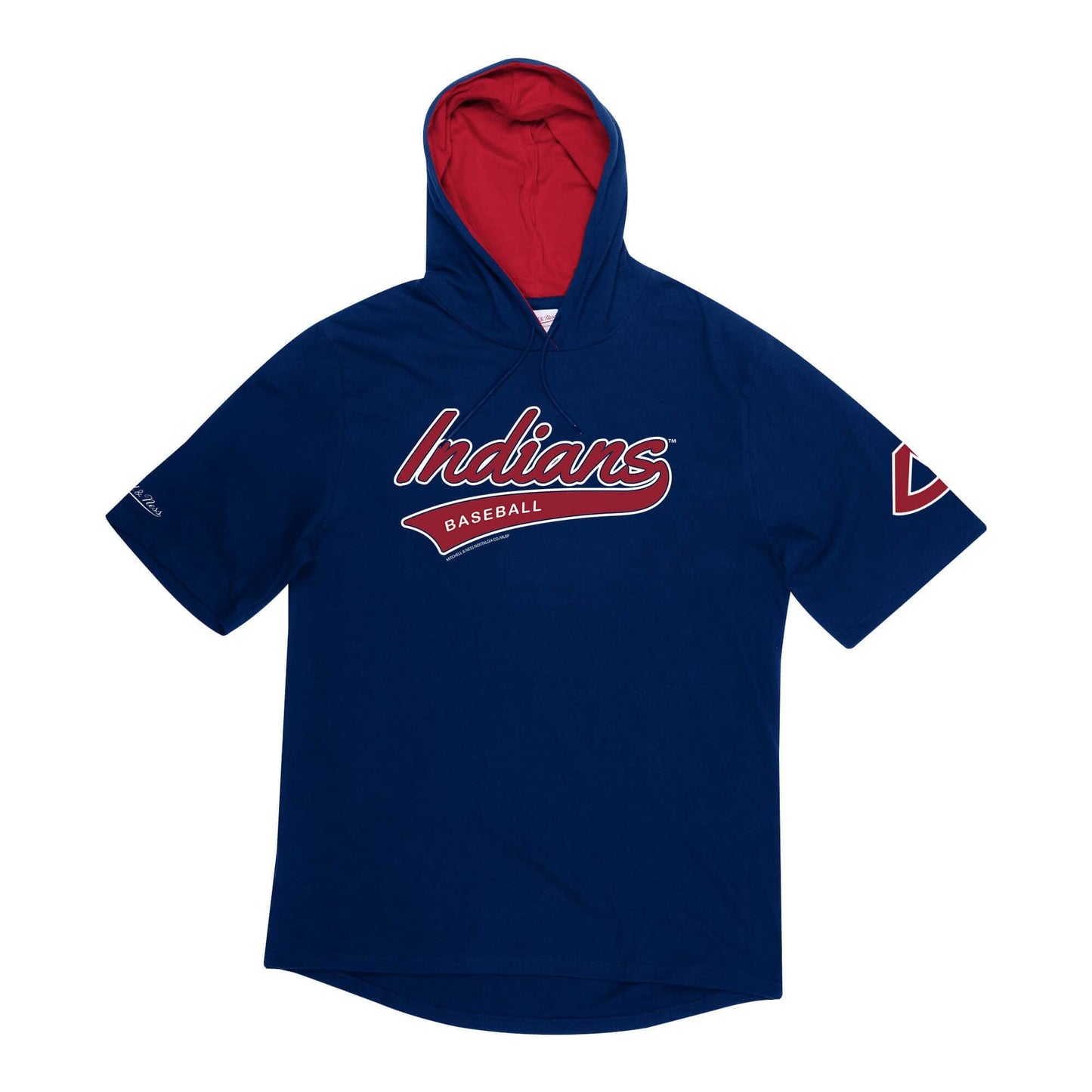 Mitchell & Ness Men's MLB Short Sleeve Hoody Cleveland Indians Hoodies