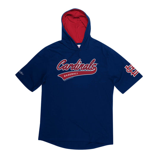 Men's Mitchell & Ness MLB Short Sleeve Hoody St. Louis Cardinals