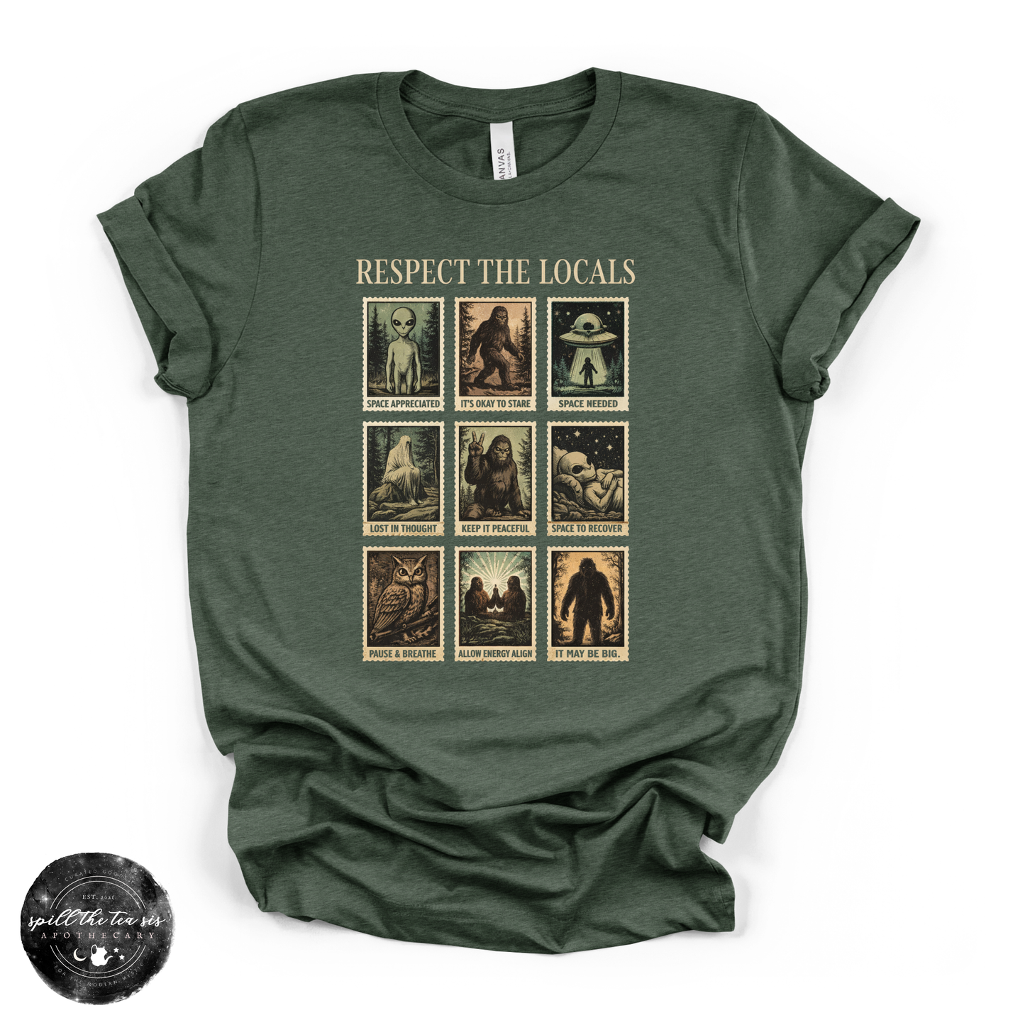 Respect the Locals Cryptid Tee | Funny Bigfoot Graphic T-Shirt