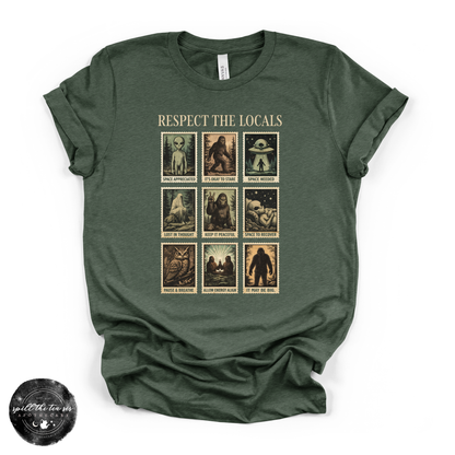 Respect the Locals Cryptid Tee | Funny Bigfoot Graphic T-Shirt