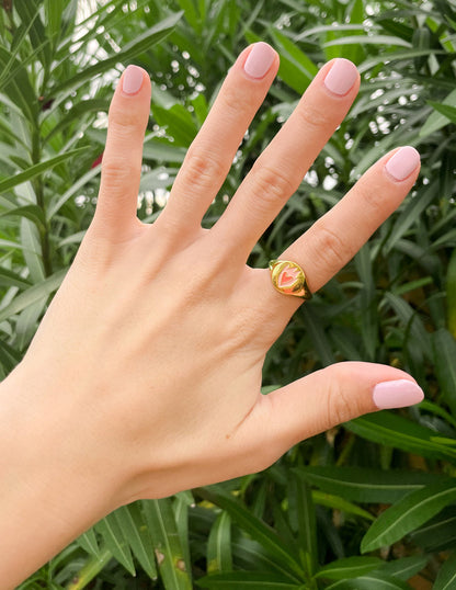 Elevated Faith Heart Signet Ring