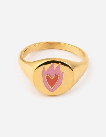 Elevated Faith Heart Signet Ring