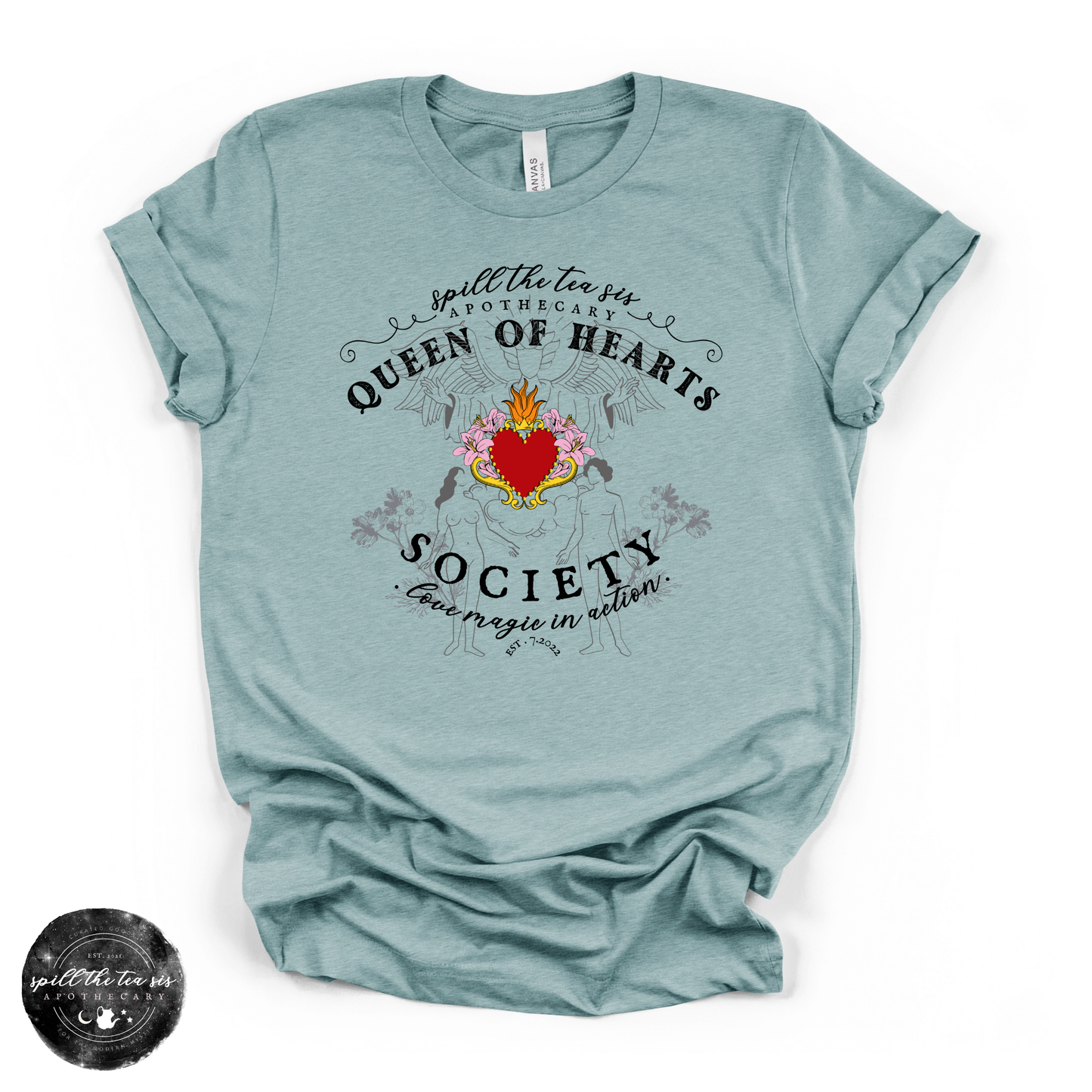 Queen of Hearts Society Tee | Romantic Gothic Graphic T-Shirt