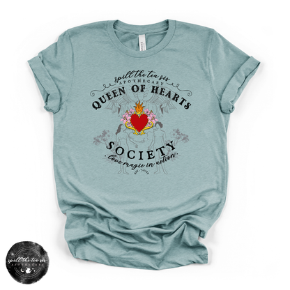 Queen of Hearts Society Tee | Romantic Gothic Graphic T-Shirt