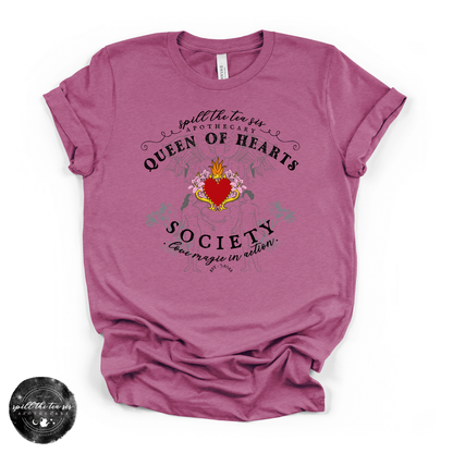 Queen of Hearts Society Tee | Romantic Gothic Graphic T-Shirt